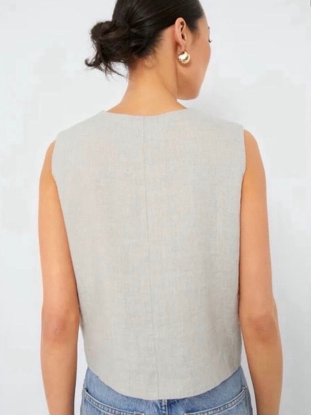 Tuckernuck Tan Linen-Blend Vest - Picture 2 of 6